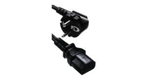 AC-strömkabel, UK typ G (BS1363)-kontakt - IEC 60320 C13, 1.8m, Svart